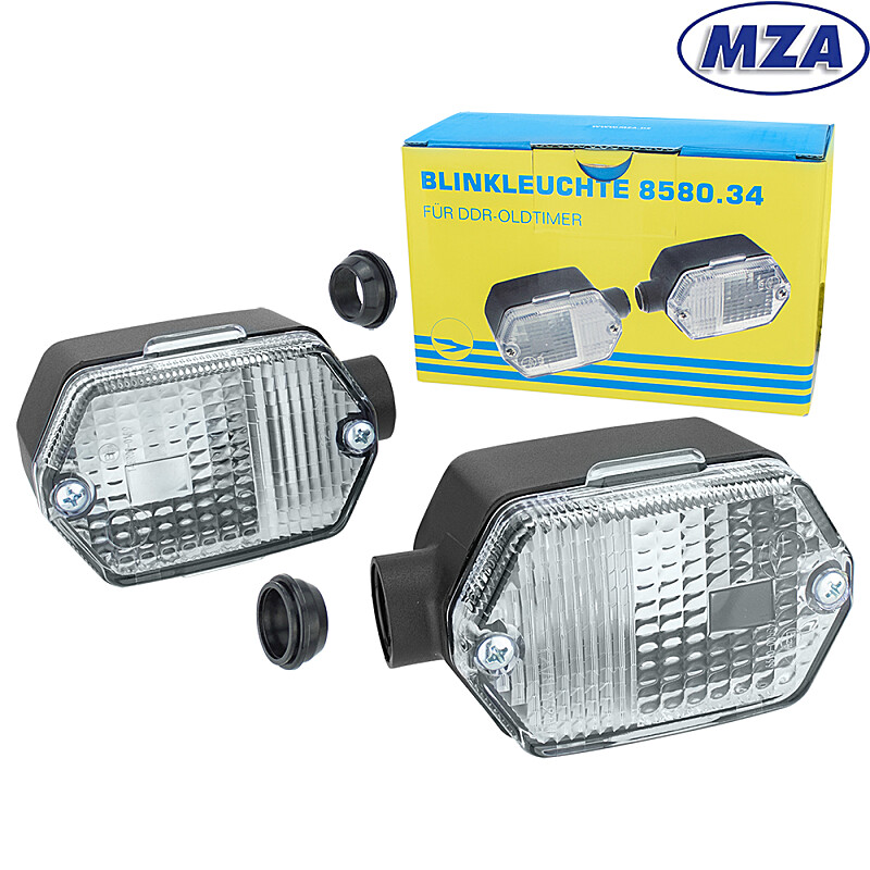 Set of indicators Simson SR 50, MZ ETZ - clear - MZA