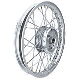 Complete wheel Simson S51 aluminum rim 1.6 x 16 (stainless steel spoke) - MZA