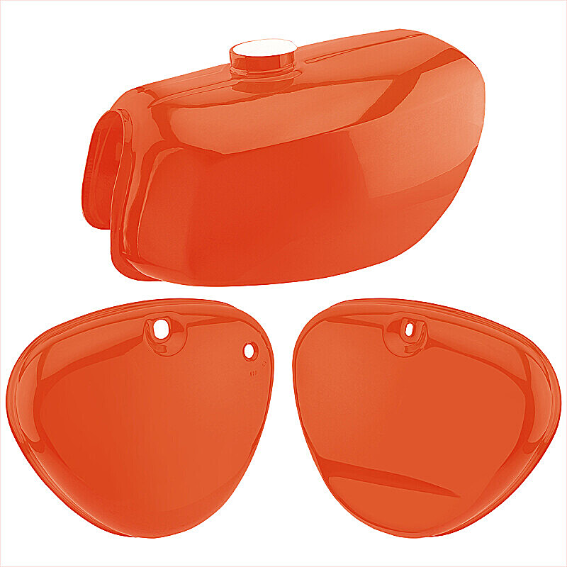 Simson S51 Enduro glove box lid tank - orange - DAMAGED