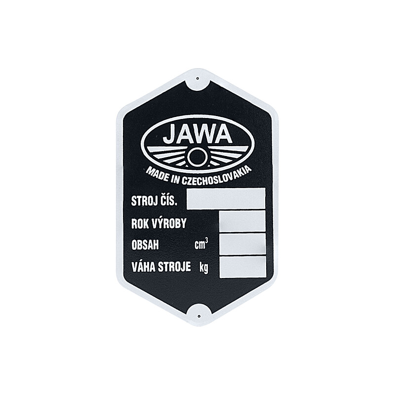 Frame label Jawa Pérák, Half drum - universal