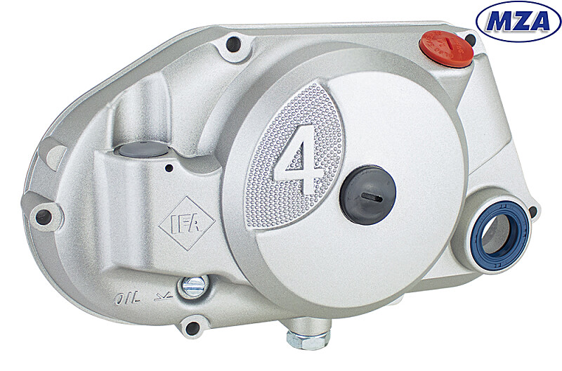 Clutch cover for Simson with components - silver color - MZA