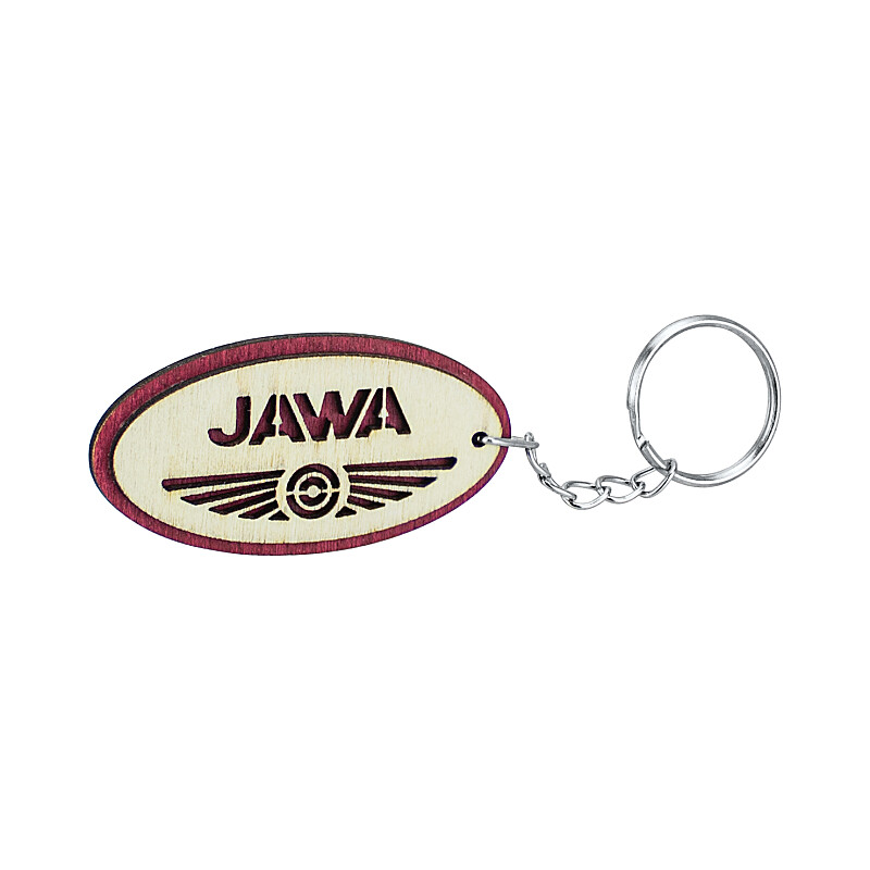 Wooden key ring - Jawa logo