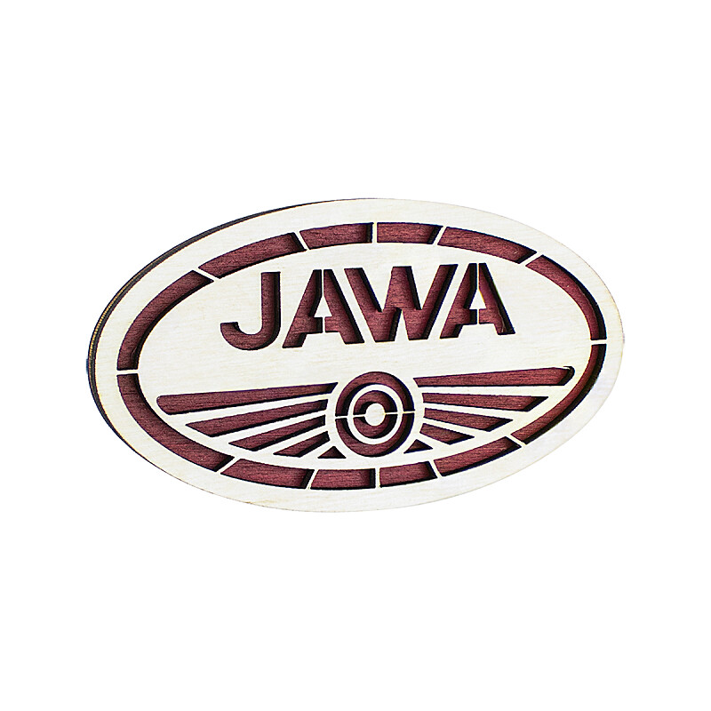 Wooden magnet Jawa logo - 10x5.5cm