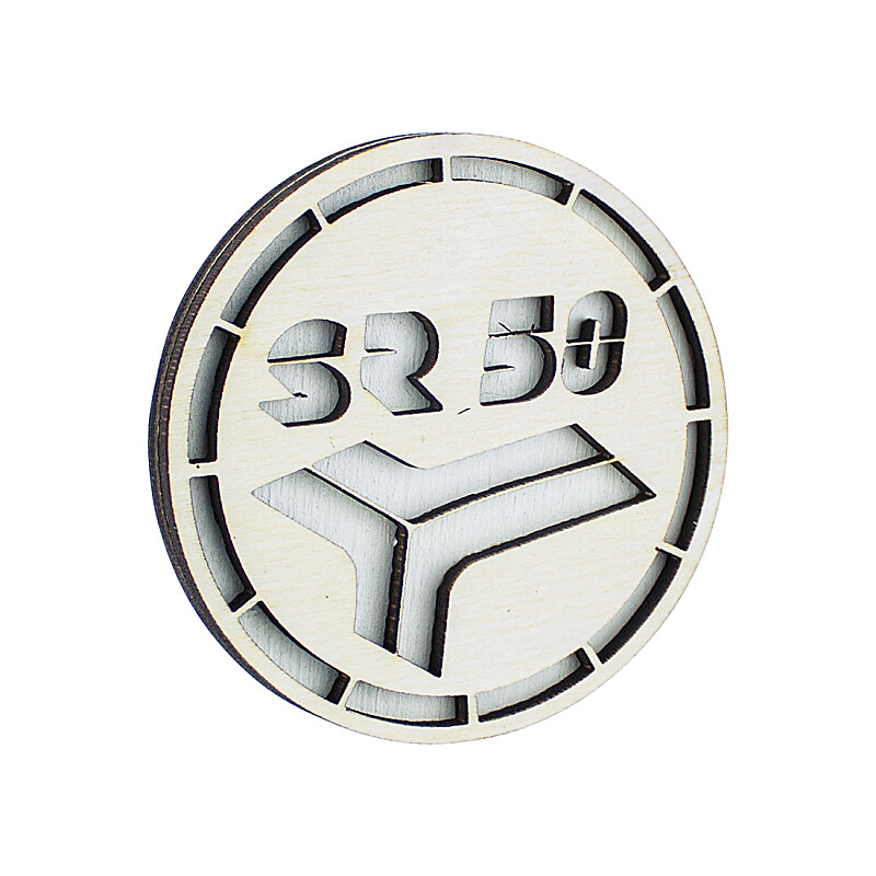 Wooden magnet Simson SR50 - 6cm - white