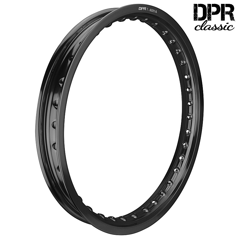 Rim 16 - 1.6 aluminum BLACK - Simson