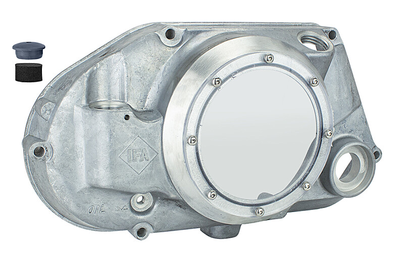 Clutch cover for Simson tachometer drive with sight glass