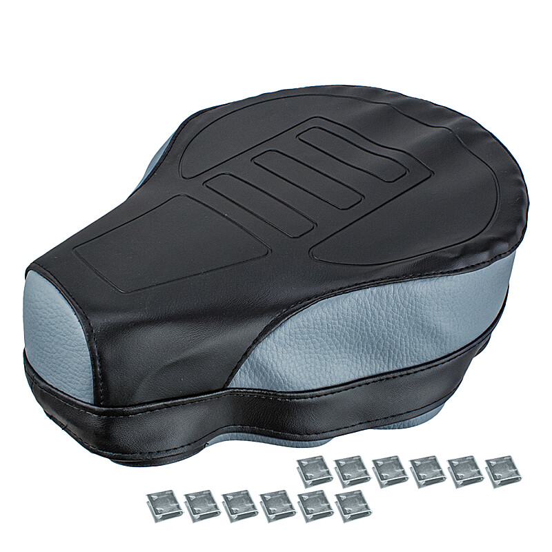 Saddle cover Babetta 210, 225 - black/grey buckles - Czech Republic