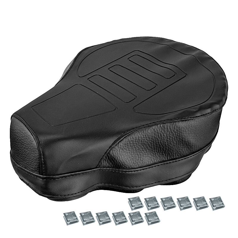 Saddle cover Babetta 210, 225 - black buckles - Czech Republic