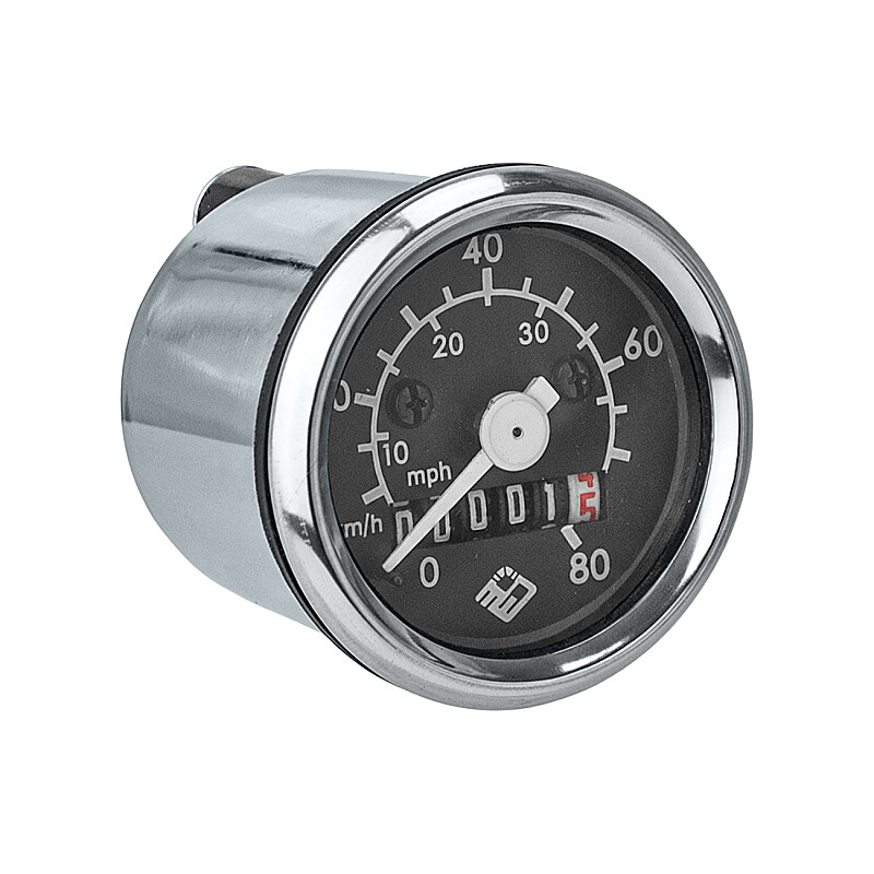 Speedometer 80km/h with backlight Babetta - black dial