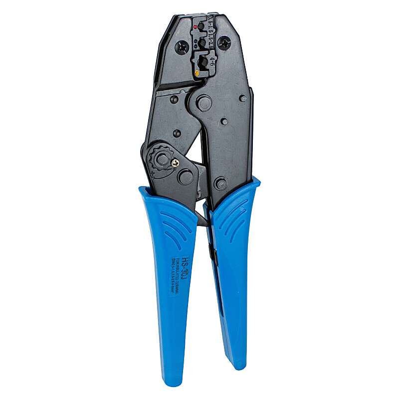 Crimping pliers for insulated fastons and lugs