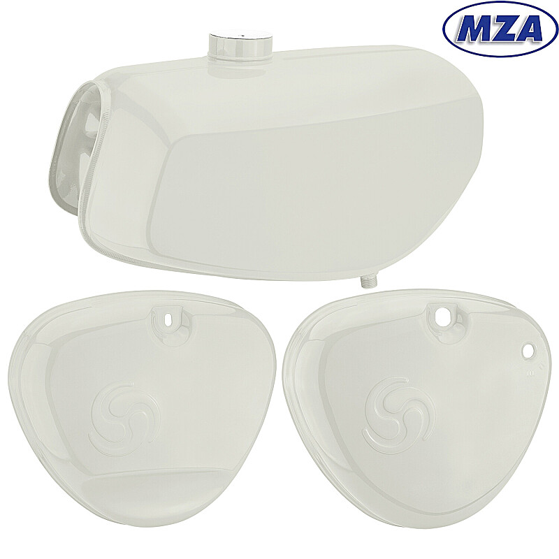 Simson S51 Enduro glove box lid tank - white - MZA - DAMAGED