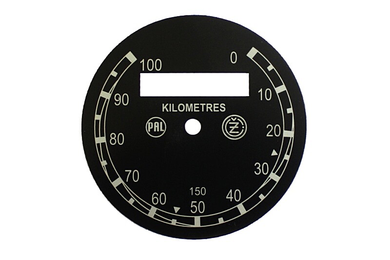 Tachometer dial PAL - ČZ - black