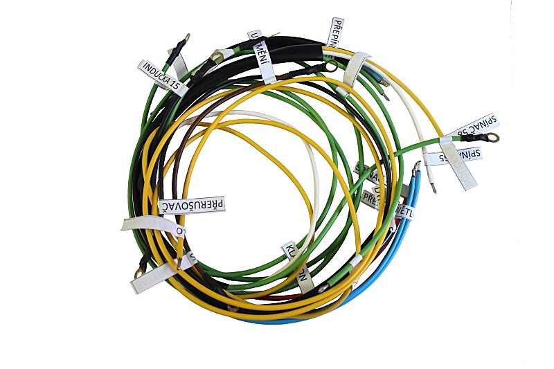 Wiring Pionýr 550 Stump - with horn between the forks