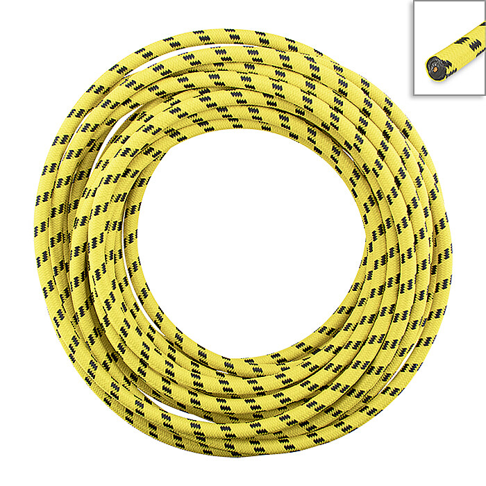 Ignition cable - braided - yellow 10cm