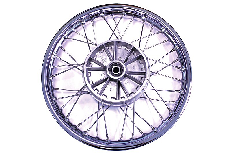 Wheel complete Jawa 250/350 Panelka - Stainless steel