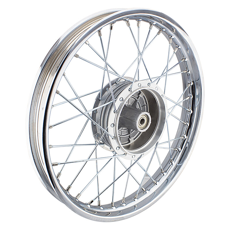 Wheel complete Simson S51 steel rim 1.6x16 (zinc beam)