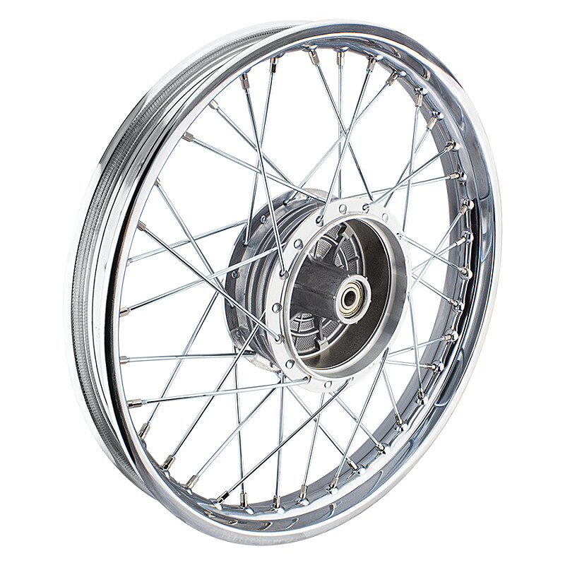 Wheel complete Simson S51 steel rim 1.6x16 (spoke chrome)