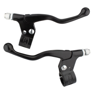 L+R aluminum levers - black with sleeve