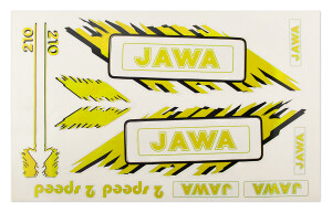 Sticker set JAWA - Babetta - yellow