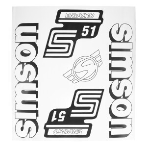 Simson Enduro sticker set - white