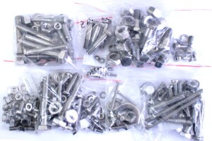 Set of screws for the entire motorcycle ČZ 175/502 scooter - polished stainless steel
