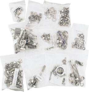 Set of screws for the entire motorcycle Jawa 250 Panelka - polished stainless steel