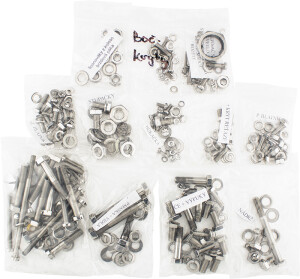 Jawa 350 Jawa 350 complete bolt set Panelka-polished stainless steel