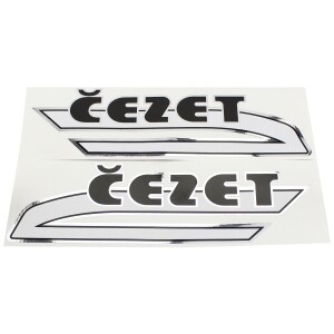 Sticker Cezet inscription black - set