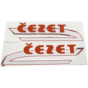 Sticker Cezet inscription red - set