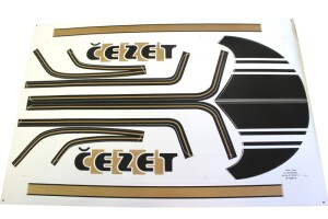 Sticker ČZ 350 black - gold