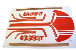 Sticker ČZ 350 red - gold
