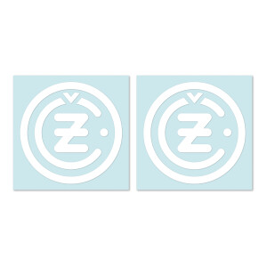 Sticker ČZ white 4cm - 2pcs