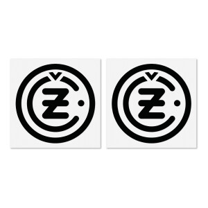 Sticker ČZ black 4cm - 2pcs