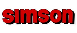 Sticker Simson red - 1 pc.