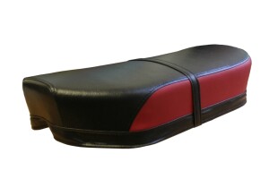 Saddle straight Jawa/ČZ black - red