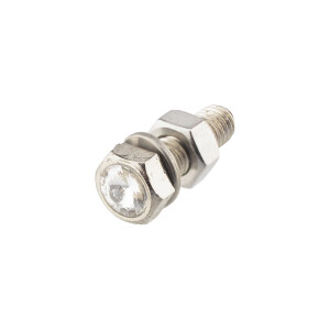 Number plate screw - white