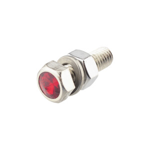 License plate screw - red