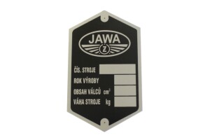 Jawa Pérák frame label