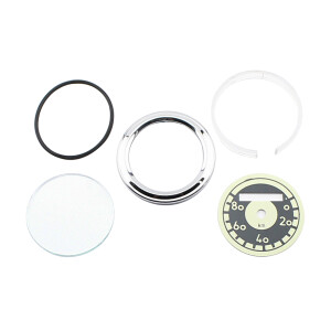 Tachometer set Pionýr 555, S22 - aluminum frame - shaped