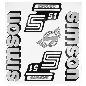 Simson Enduro sticker set - gray