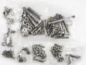 Set of screws for the entire motorcycle Jawa Pionýr 21 - polished stainless steel