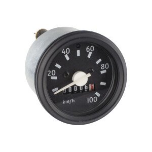 Simson S51 speedometer - black frame (+ indicator light) - import