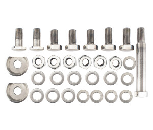 Pérák tandem saddle bolt set - polished stainless steel
