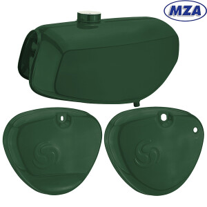 Simson S51 Enduro dark green glove box lid tank - MZA - DAMAGED
