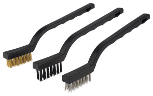 Candle brushes - brass, stainless steel, nylon - set