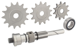 Main shaft Stadion - hexagon - PROFI - set including wheels