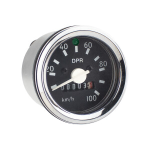 Speedometer Simson S51 - chrome frame (indicator light) - DPR