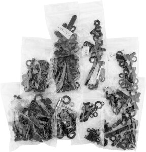 Set of screws for the entire motorcycle ČZ 125T - blackened - Czech Republic