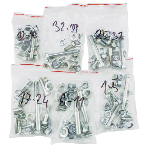 Complete set of screws Pionýr 550 motorcycle - zinc - Czech Republic