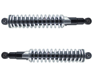 Simson rear shock absorber - chrome spring (set) - CZ